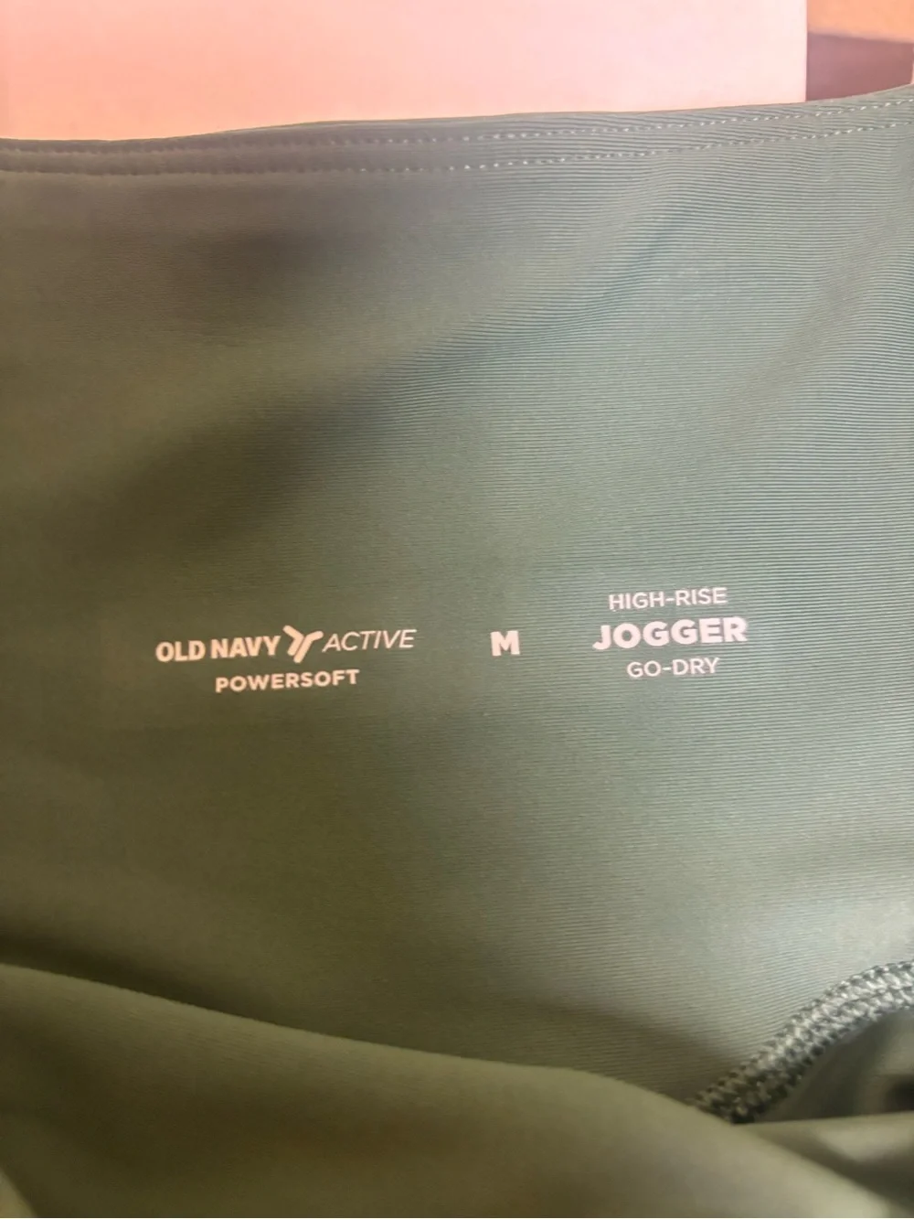 Old Navy High-Waist Joggers in Sage Green and Taupe
